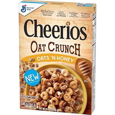 Cheerios Oat Crunch Oats & Honey Breakfast Cereal, 15.2 Oz