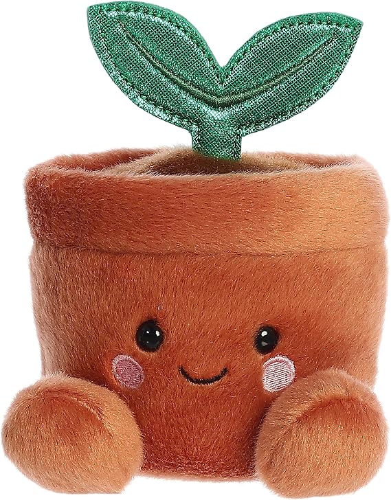 Aurora Adorable Palm PalsTM Terra Potted PlantTM Stuffed Animal - Fun Collectible Plush for Kids and Adult Collectors - Perfect for Decorating Rooms and Birthday Gifts - Brown 5.5 Inches