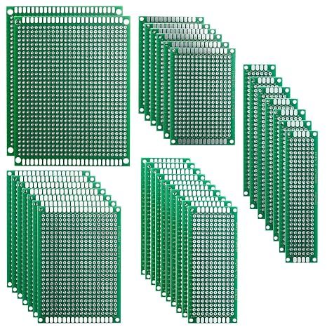 ELEGOO 32Pcs Double Sided PCB Board Prototype Kit for DIY Soldering