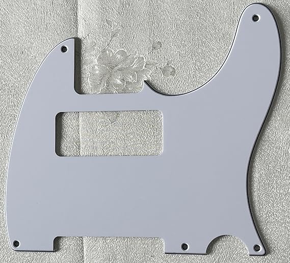 Pick Guard For Fit Fender Esquire Telecaster 5-Hole P90 Style Guitar Pickguard Scratch Plate (3-Ply White)