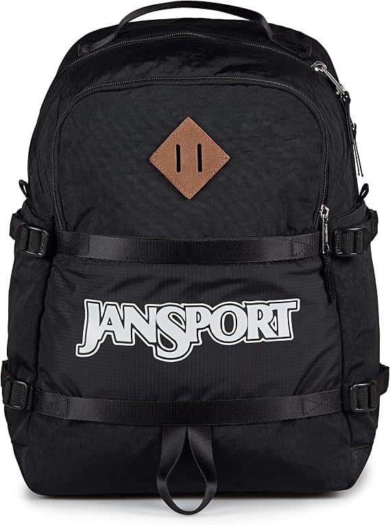 JanSport Small Seattle Pack Compact Backpack with Main Compartment, Dual Water Bottle Pockets, and Padded Sleeve for 15-Inch Laptop, Black