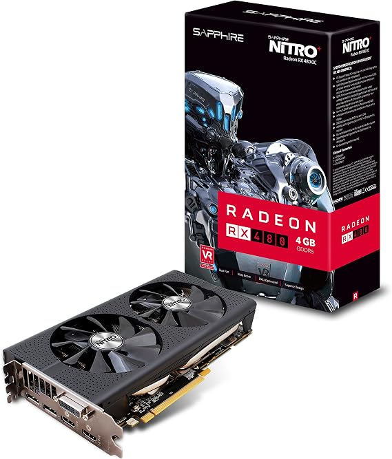 Sapphire Radeon RX 480 NITRO+ OC 4GB GDDR5 (256 Bit) 2xHDMI 11260-02-20G (GDDR5 (256 Bit) 2xHDMI 2xDP LITE LED)