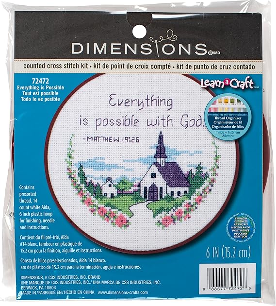 Dimensions Needlecrafts Counted Cross Stitch, Everything is Possible