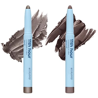 ALLEYOOP 11th Hour Cream Eyeshadow Sticks Bundle - Charcolit Shimmer & Espresso Self Matte - Waterproof, Smudge-Proof, Crease-Proof Eyeshadow for Over 11 Hours