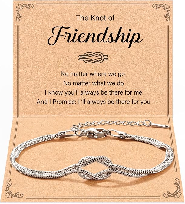 Tarsus Love Knot Friendship Bracelets, Best Friend Jewelry Gifts for Women