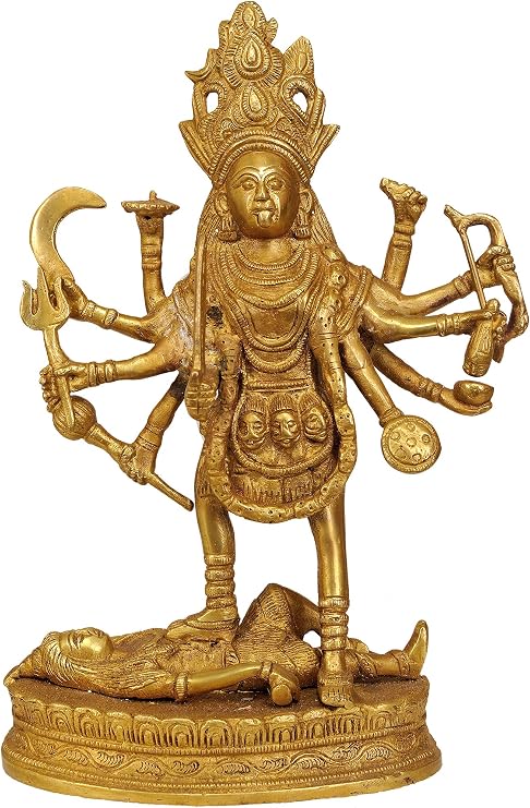 Exotic India Mother Goddess Kali - Brass Statue