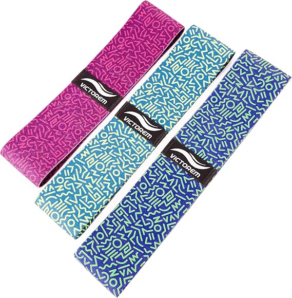 Victorem Resistance Hip Booty Bands Set - Fabric Bands for Glutes and Legs Exercise - with Digital Workout Guide