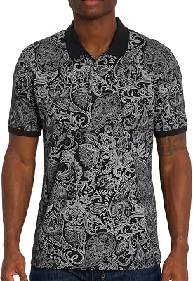 Robert Graham Mens Dozer Short-Sleeve Polo Shirt, Premium Cotton Knit Top, Classic-Fit & Richly Detailed for Wear