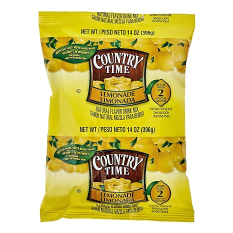 Country Time Lemonade Drink Mix, Makes 2 Gallons (14oz Packets, 15 Count)