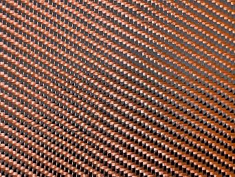 Orange Carbon Fiber Color Hybrid Cloth (3k, 5.7oz)