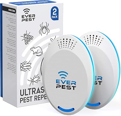 Ultrasonic Pest Repeller 2-Pack Plug in Flea Rat Roach Mosquito Cockroaches Rodent Spider Scorpion Fruit Fly Insect Indoor Plug Repellent