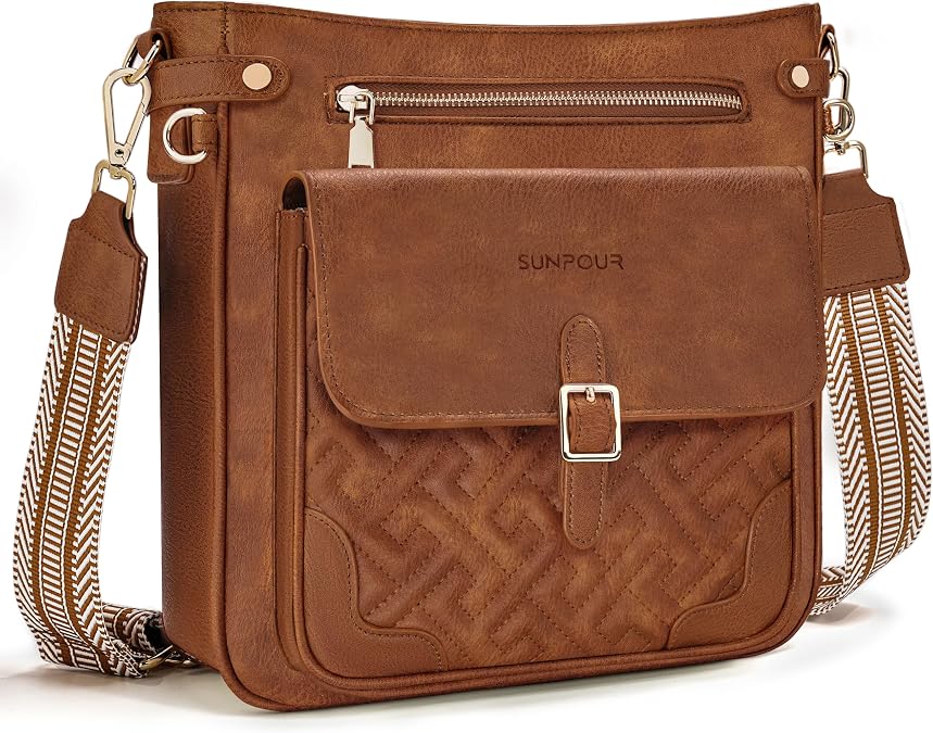 Large Crossbody Bags for Women,Leather Crossbody Purse with RFID