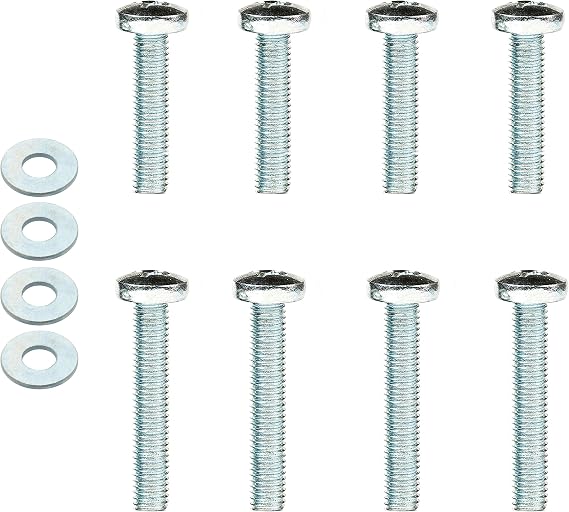 4pcs M8x45mm and 4pcs M8x50mm for Large Curved TV Mounting Bracket Screws VESA Set + Washers - H01B M8x45_4