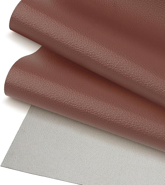 Brown Faux Leather Fabric Upholstery Leatherette Vinyl for Chairs