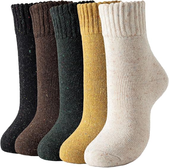 Pleneal Wool Socks for Women, Womens Warm Winter Hiking Crew Boot Socks