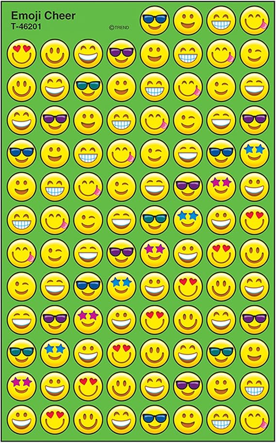 TREND enterprises,Trend Emotion Icon Cheer superSpots Stickers, Classroom Incentives, 800 Count
