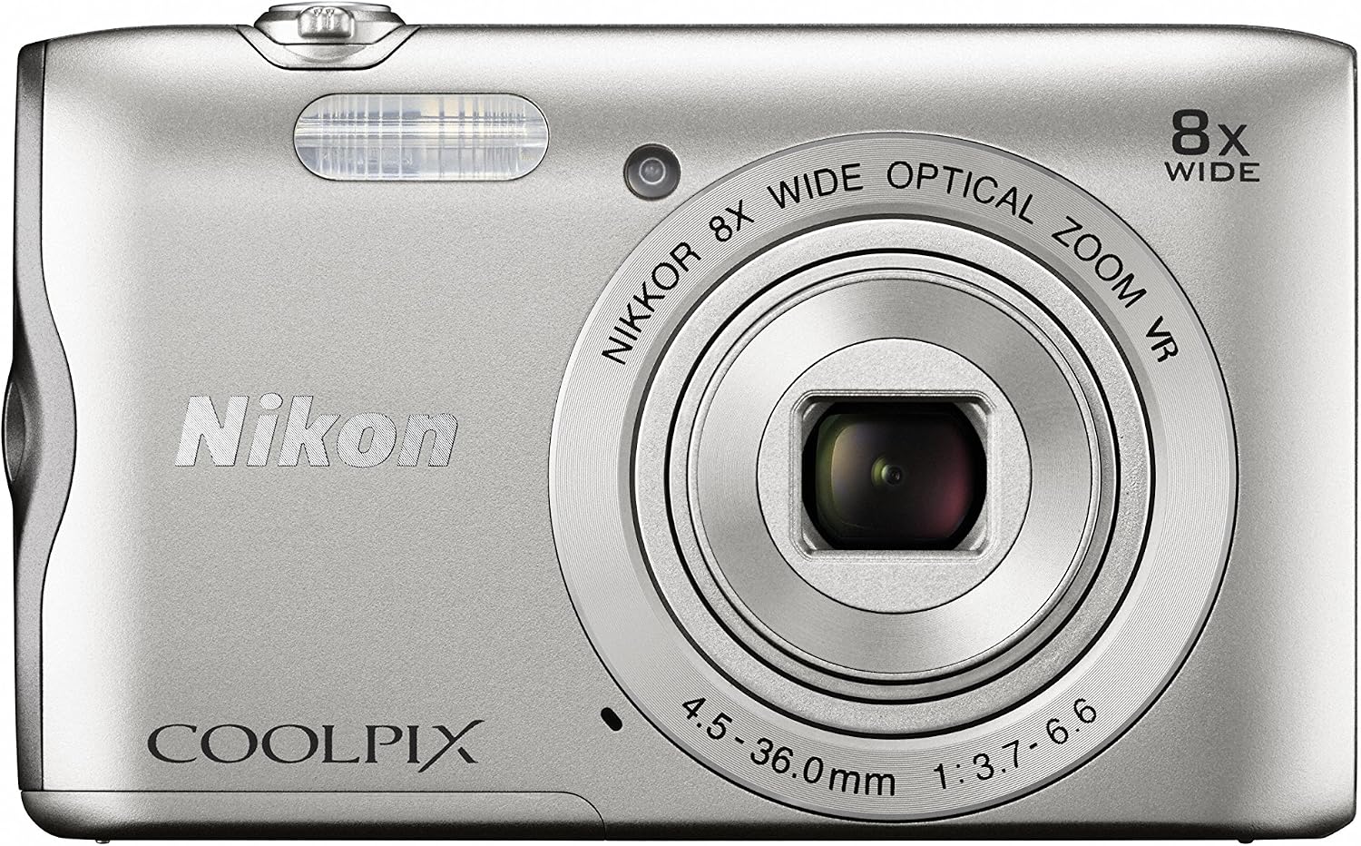 Nikon Digital Camera COOLPIX A300 8X Optical Zoom 2005 Pixels Silver A300SL
