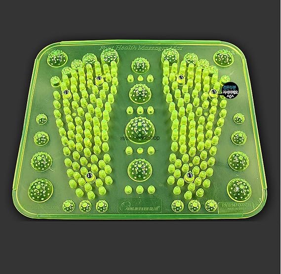 Reflexology Foot Massage Mat Stimulates Blood Circulation Acupressure Feet Massager Plate Board with Magnet (2. Foot Shape Mat)
