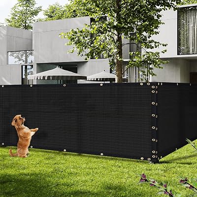 SEKKVY 4 x 25 Heavy Duty Privacy Screen Fence, 90% Blockage Mesh Shade Net Cover for Garden, Wall, Chain Link Fence Black, 4 x 25