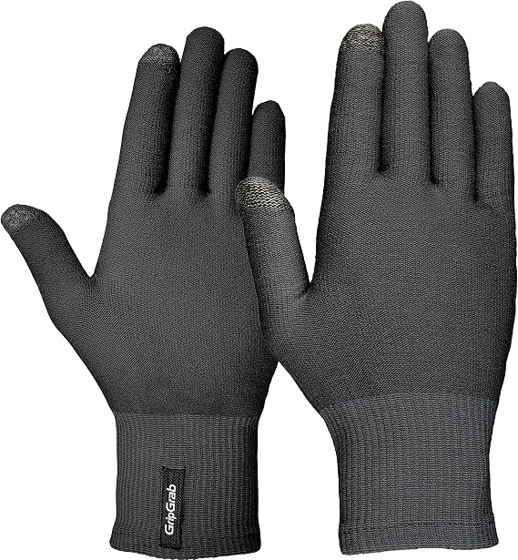 GripGrab Merino Wool Thermal Liner Gloves - Touchscreen Full Finger Glove