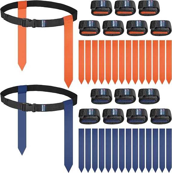 Flag Football Belts, Flags for Flag Football Set 14 Player, Flag Football for Kids Adults and Youth Training Equipment