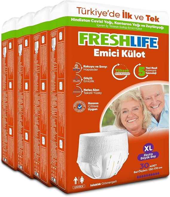 Freshlife Xlarge Emici külot 30’lu 4 Paket (120 Adet)