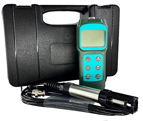 Fluorescence Dissolved Oxygen Meter Optical Dissolved Oxygen Meter Tester Detector Testing Instrument Device with D.O. Range 0~15mg/L Accuracy 3% 3.5m Optical Probe