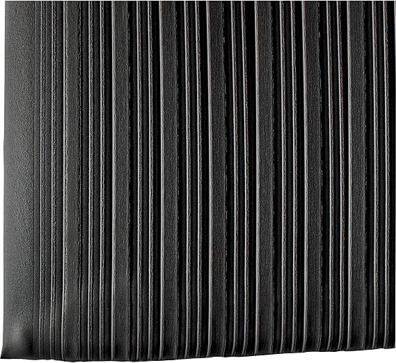 Wearwell Tuf Sponge Light Duty Anti-Fatigue Workstation Mat - Black. 3' W x 5' L x 3/8" Thickness. PVC Vinyl Sponge. Safety Rounded Edges. Light Industrial Applications (451.38x3x5BK)