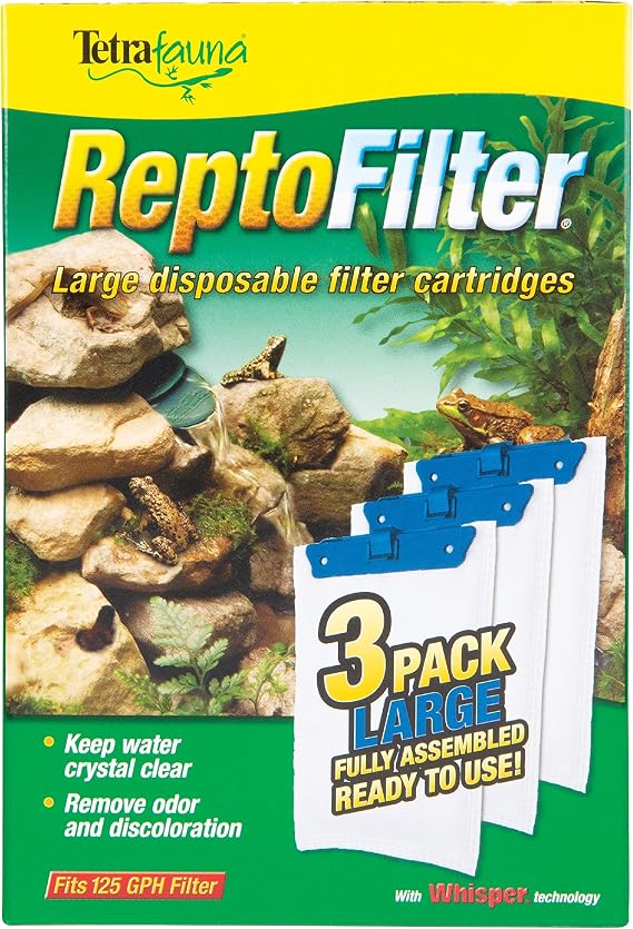 Tetra ReptoFilter Large Filter Cartridges for Terrariums, 3 Count