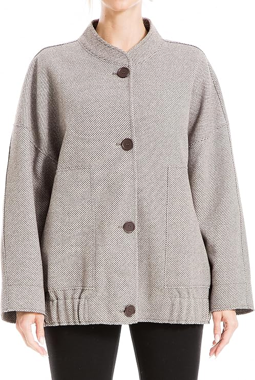 Max Studio Women's Max Studio Women's Brush Knit Bomber Jacket