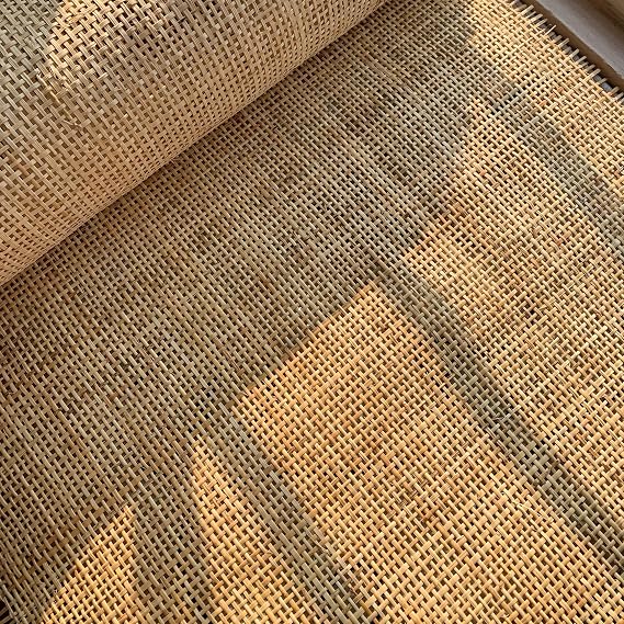 Generic 24" (2Feet) Width x 20" Length Natural Rattan Roll Rattan Cane Webbing Roll Rattan Fabric Rattan Material From Origin Asia For Cane Chair Furniture